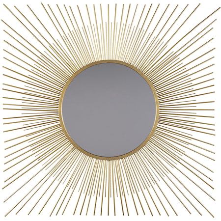 Elspeth Gold Finish Accent Mirror